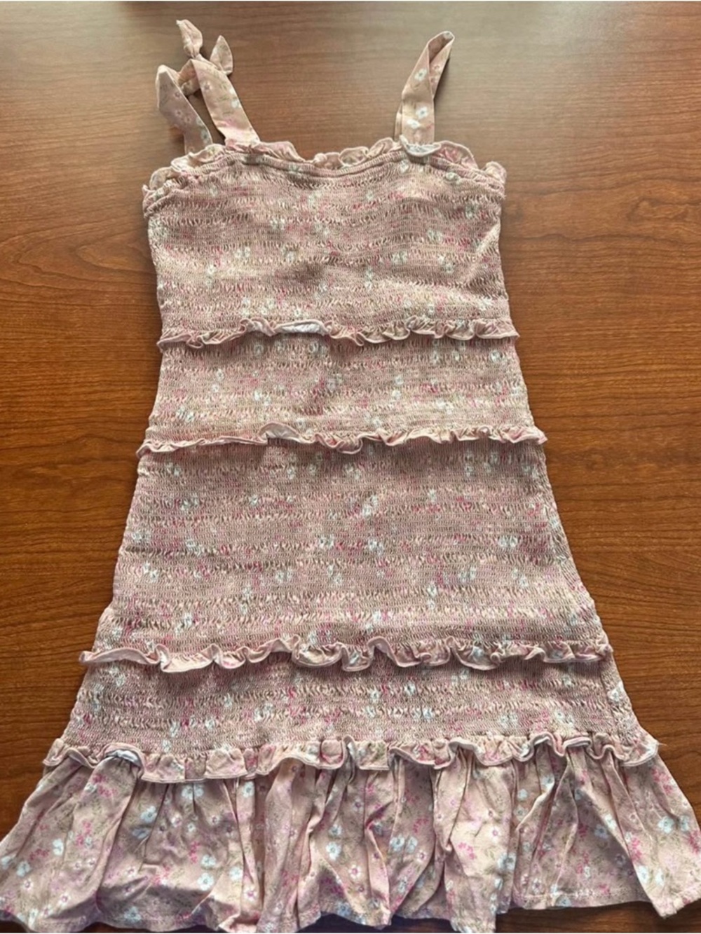 Design History Pink Floral Ruffle Sundress